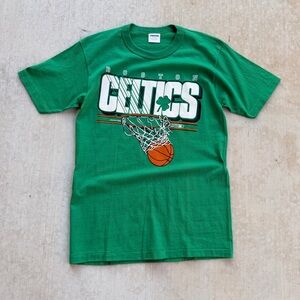 Vintage Boston Celtics T Shirt Starter 80s Single Stitch Made In USA NBA
